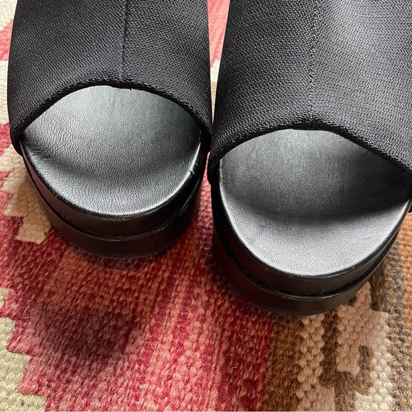 Eileen Fisher fabric front peep toe sling back platform sandal 10 - Picture 5 of 5